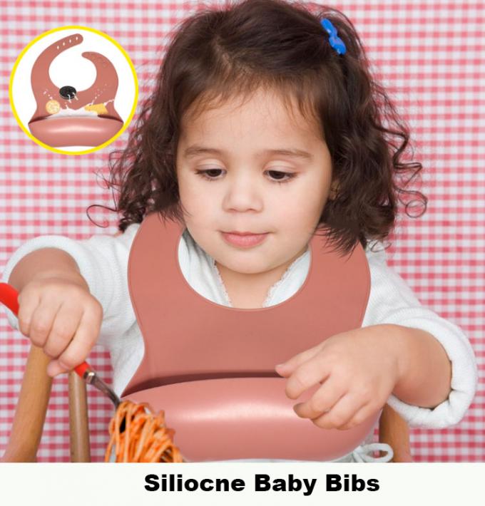 Wholesale Custom Private Label Bpa Free Adjustable Waterproof Silicone Baby अकसर पीनाs