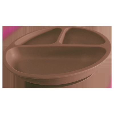 ओवन सेफ सक्शन सिलिकॉन बेबी प्लेट BPA फ्री डिनर प्लेट्स FDA 300g