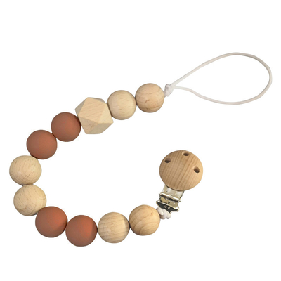 Wholesale Teether Beaded Custom Silicone Baby Pacifier Clip
