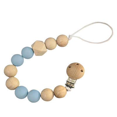 Wholesale Teether Beaded Custom Silicone Baby Pacifier Clip
