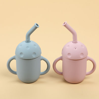 लड़कों लड़कियों के लिए नॉन स्लिप हैंडल सिलिकॉन ट्रेनिंग कप टॉडलर ट्रेनिंग