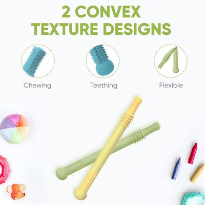 सॉफ्ट 0.6x0.6 6.2 इंच सिलिकॉन टीथिंग स्टिक 0 6 महीने के बच्चों के लिए